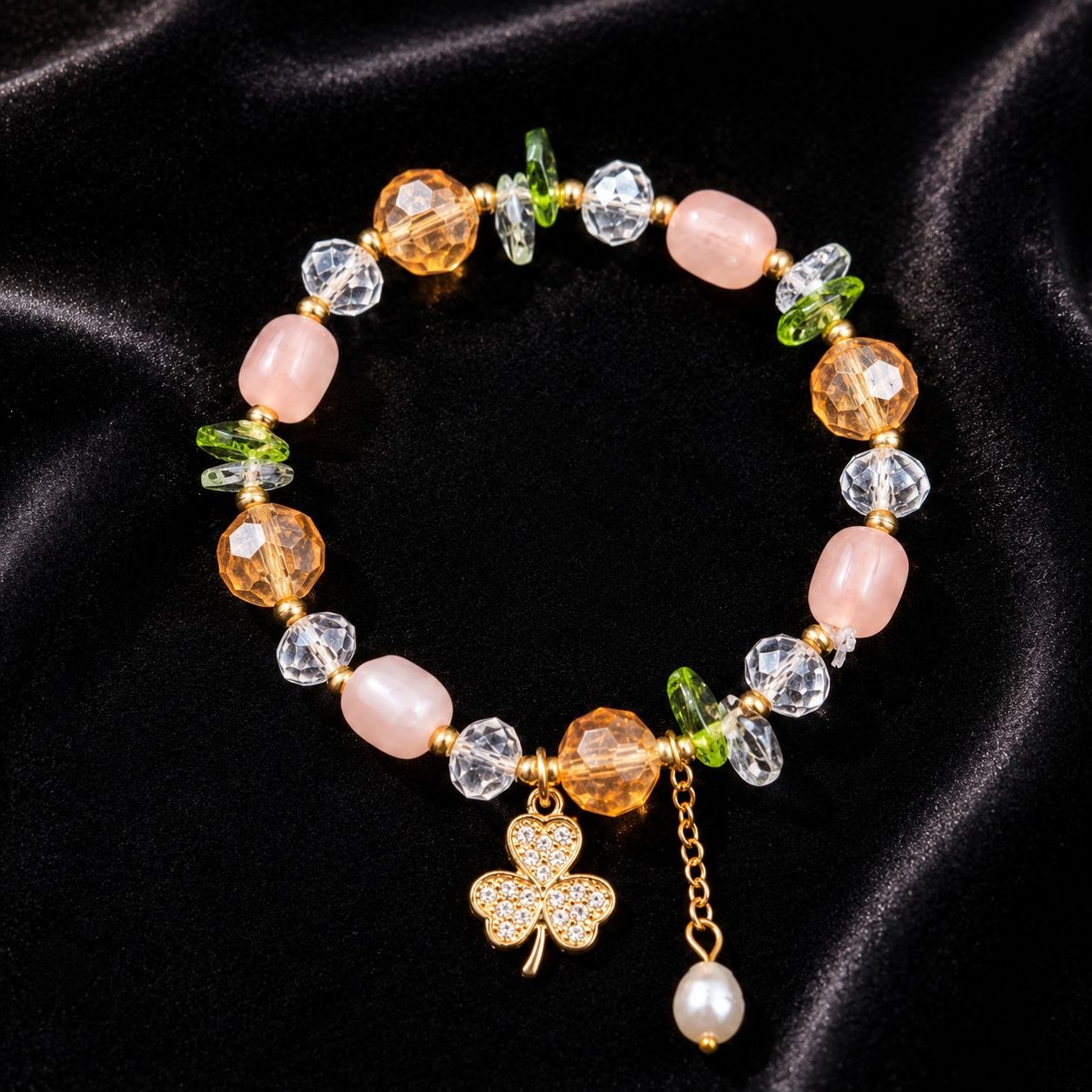 Lucky Clover Crystal Bracelet