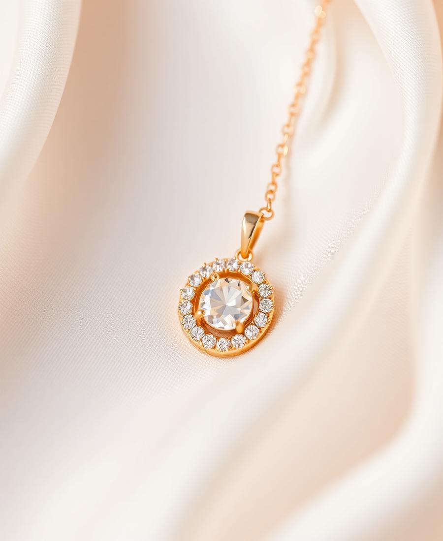 Halo Solitaire Pendant